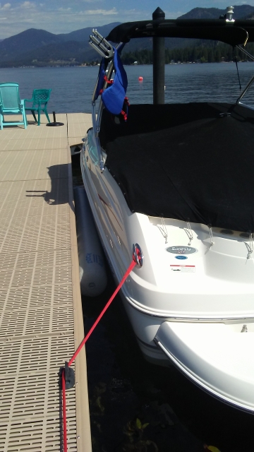 Dock Buddy helps to protecty our boat, contact Sunrise Docks to learn more
